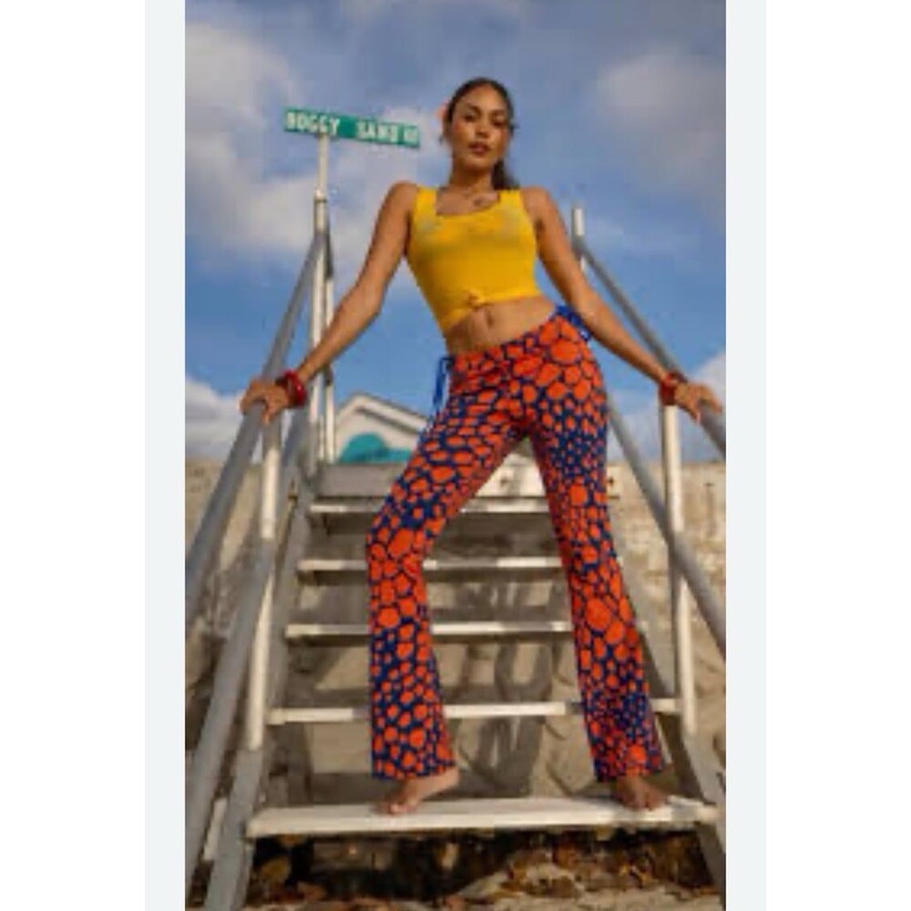 ZARA PRINTED FLARED PANTS - Picture 12 of 12